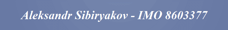 Aleksandr Sibiryakov - IMO 8603377